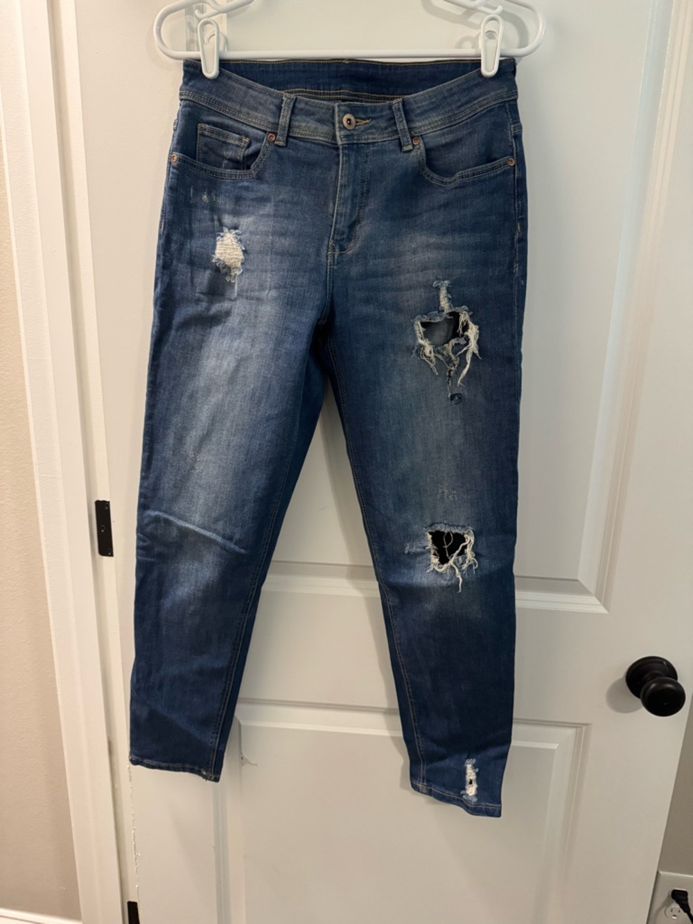 Divided Dark Blue Distressed Jeans Size 6